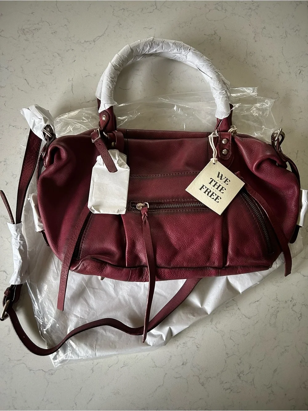 ❗️UPDATED❗️We The Free Baby Emerson Tote Bag Red Rock W/ Micro Emerson & Charm - Picture 6 of 11
